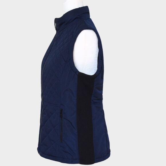 ANDREW MARC Navy Blue Puffer Vest Size M - Picture 2 of 7